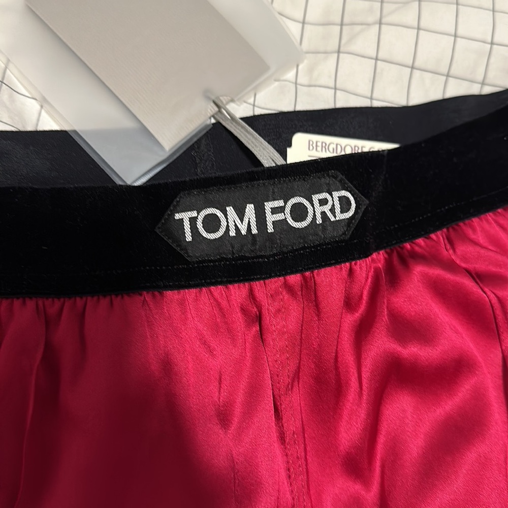 Tom Ford Stretch Silk Satin PJ Pants in Hot Pink, Size S - Picture 7 of 7